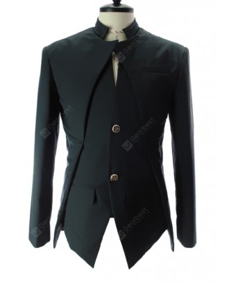 Men Comfortable Slim Asymmetrical Blazer Suit