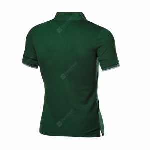 YOONHEEL Men T-Shirts Short Sleeve Stand Collar Casual Summer Tees T269