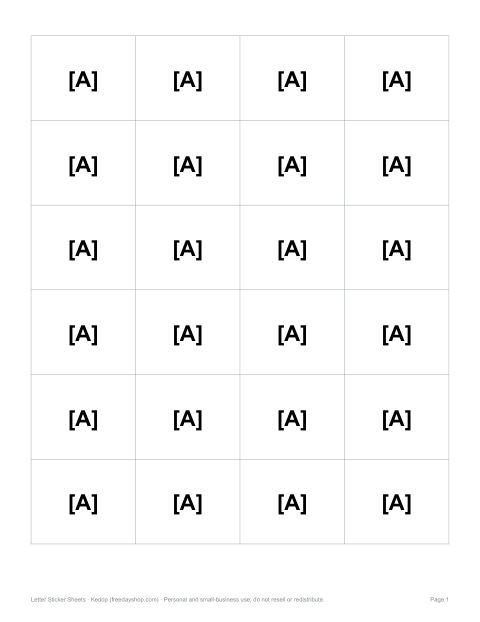 Preview of the first page of Editable stickers (DOCX)